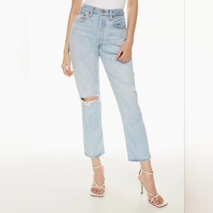 AGOLDE Riley High Rise Straight Jeans